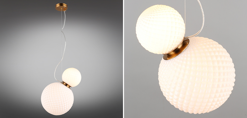 Подвесной светильник Perforated Bubbles с белым плафоном - Loft-Concept в Омске