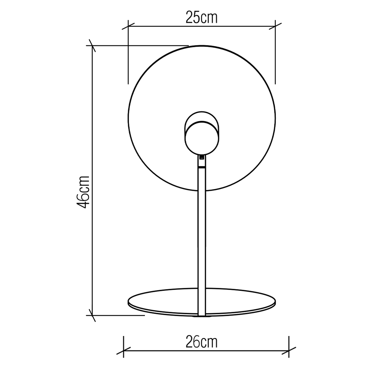 Настольная лампа с круглым деревянным отражателем и черным цилиндрическим плафоном Accord Lighting в Омске