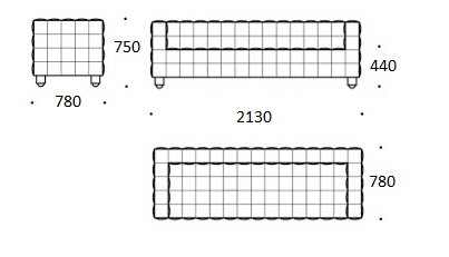 Диван Kubus 3 seater в Омске