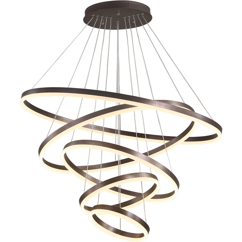 Люстра Ribbon Circles Chandelier Темная бронза в Омске | Loft Concept 