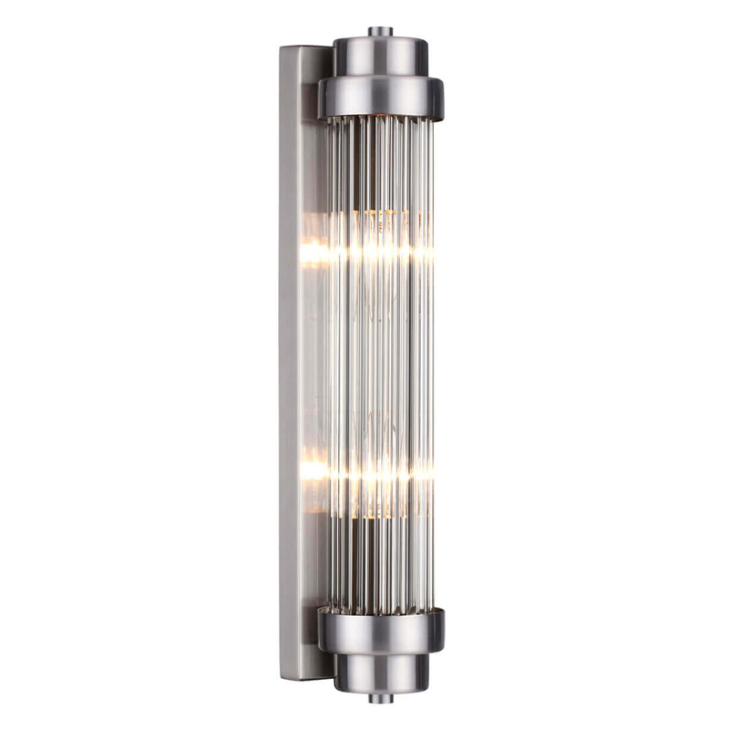 Бра Dirck Glass TUBE Sconce Nickel Никель в Омске | Loft Concept 