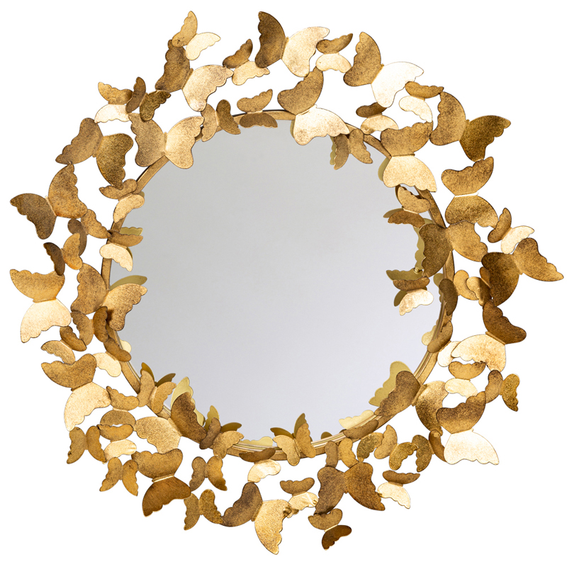 Зеркало Butterflies Circle Gold Mirror  в Омске | Loft Concept 