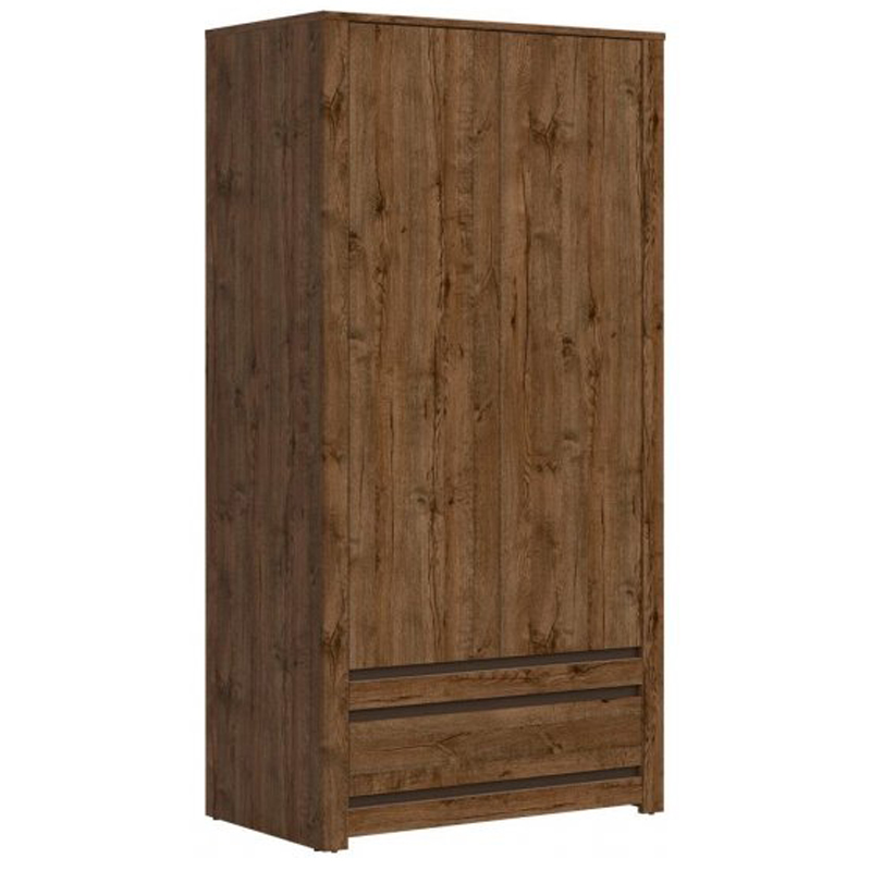 Шкаф Helga Wardrobe две двери Дуб темный в Омске | Loft Concept 