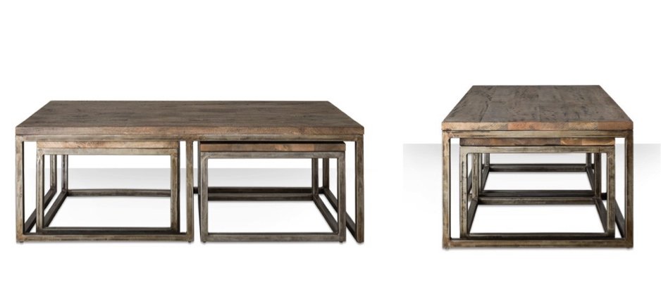 Журнальный стол Industrial Metal Rust Triple Table Журнальный стол Industrial Metal Rust Triple Table - Loft-Concept в Омске
