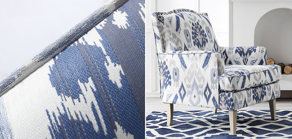 Кресло Armchair Ornament Blue Ikat Кресло Armchair Ornament Blue Ikat - Loft-Concept в Омске