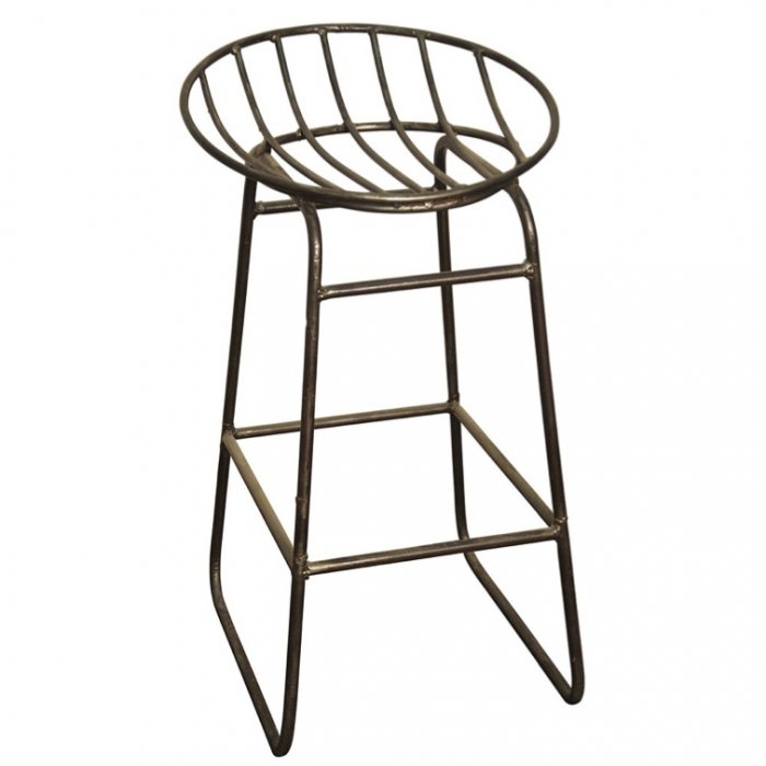 Барный стул Industrial Iron Grille Bar Stool Латунь в Омске | Loft Concept 