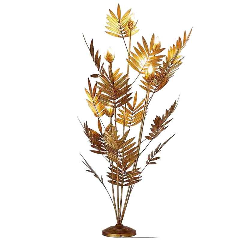 Торшер Palm Leaves Gold Las Palmas Floor Lamp Золотой в Омске | Loft Concept 