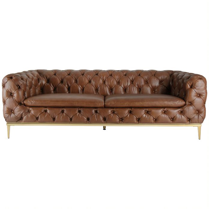 Диван Dorsten Sofa brown leather Коричневый в Омске | Loft Concept 