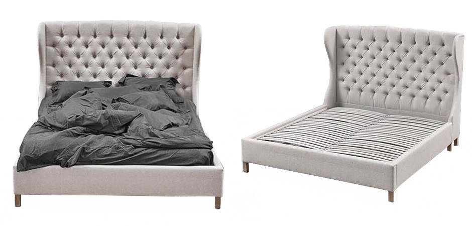 Кровать Aivengo Bed Light Gray Кровать Aivengo Bed Light Gray - Loft-Concept в Омске