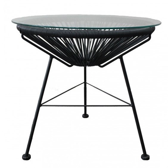 Приставной стол Acapulco side table Black Морская синь Желтый Черный Белый Зеленый Оранжевый в Омске | Loft Concept 