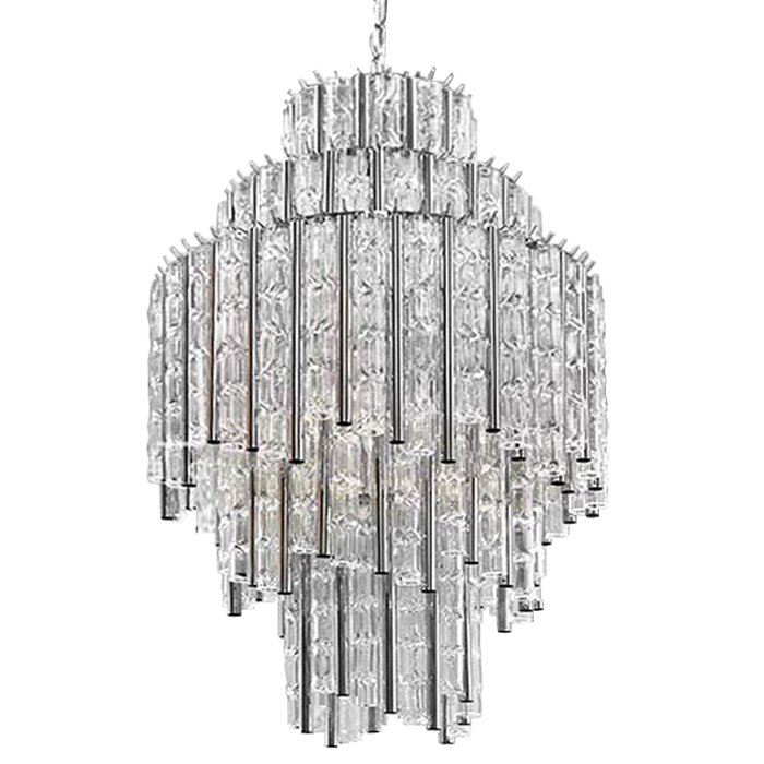 Люстра Chandelier Gigi M Прозрачное Стекло Хром в Омске | Loft Concept 