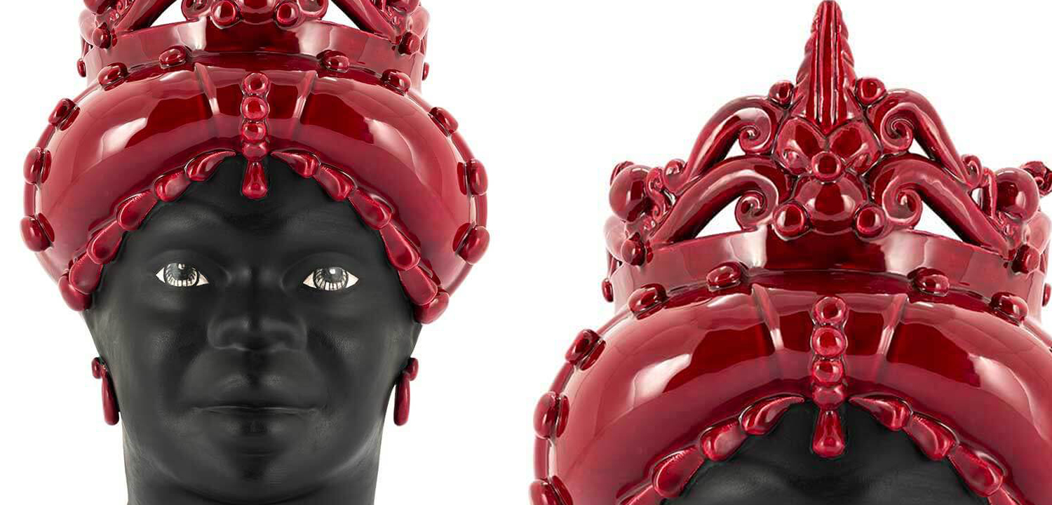 Ваза VASE MORO LADY MED. MAT H45 burgundy - фото