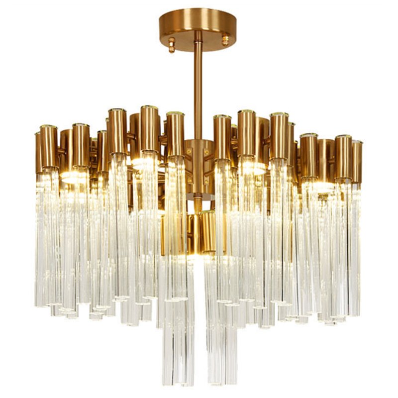 Люстра Contemporary chandelier crystal brass 65 Глянцевое золото Прозрачное Стекло в Омске | Loft Concept 