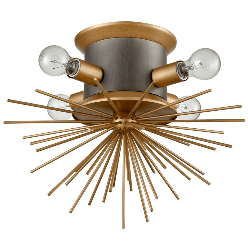 Потолочный светильник Hedgehog Brass Chandelier Латунь в Омске | Loft Concept 