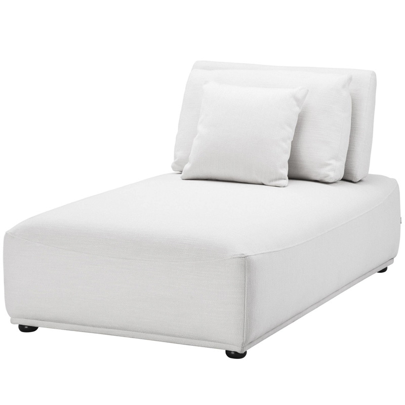 Кресло Eichholtz Chaise Longue Mondial white Белый Черный в Омске | Loft Concept 