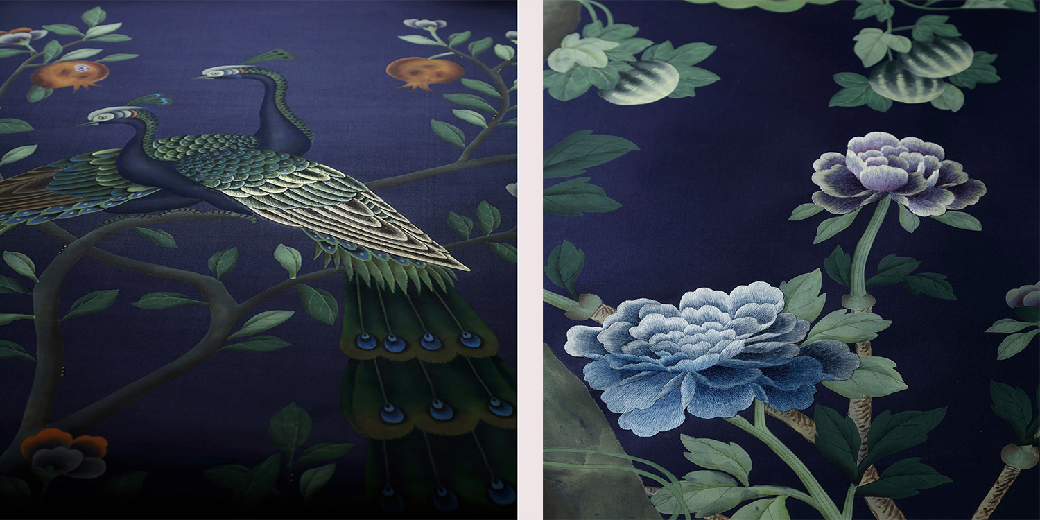 Обои ручная роспись St Laurent Empire Blue - фото №2