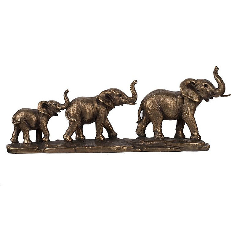 Композиция в виде семьи слонов Elephants Figurine Бронза Композиция в виде семьи слонов Elephants Figurine Бронза в Омске | Loft Concept