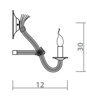 Бра Loft Rope Candle Bra в Омске