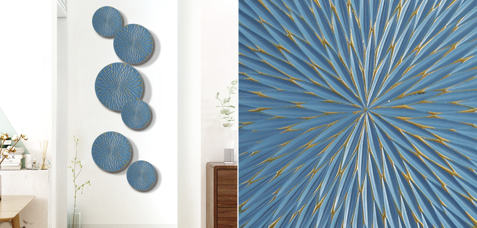 Арт-объект на стену Blue Discs Арт-объект на стену Blue Discs - Loft-Concept в Омске