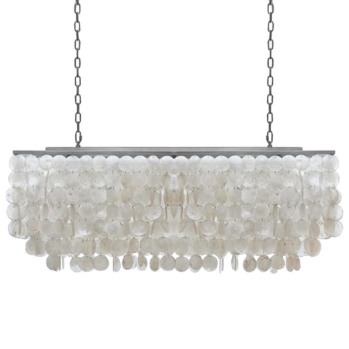 Люстра rectangle SHELL Chandelier 2 cascades Белый в Омске | Loft Concept 