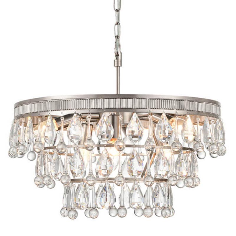 Люстра Freude Chandelier 50 Прозрачный (Transparent) Никель Сатин в Омске | Loft Concept 