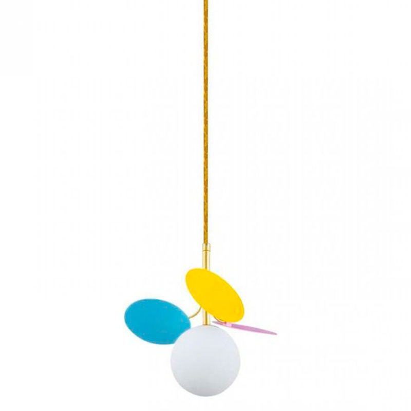 Подвесной светильник MATISSE Pendant One multicolor Мульти Золотой Белый в Омске | Loft Concept 