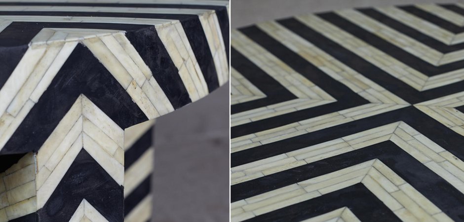 Кофейный стол Inlaid Bone Zigzag Кофейный стол Inlaid Bone Zigzag - Loft-Concept в Омске