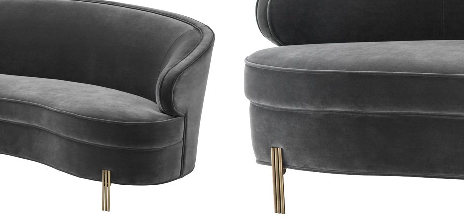 Диван Eichholtz Sofa Pierson dark grey Диван Eichholtz Sofa Pierson dark grey - Loft-Concept в Омске