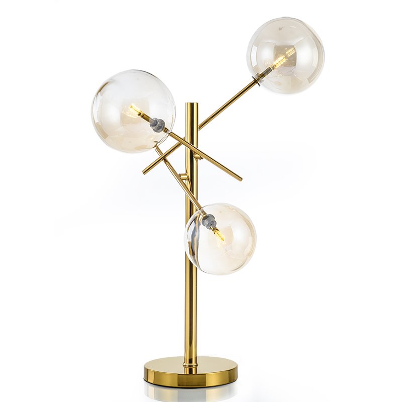 Настольная лампа Gallotti & Radice Bolle Table lamp Золотой Дымчатый (Smoke) в Омске | Loft Concept 