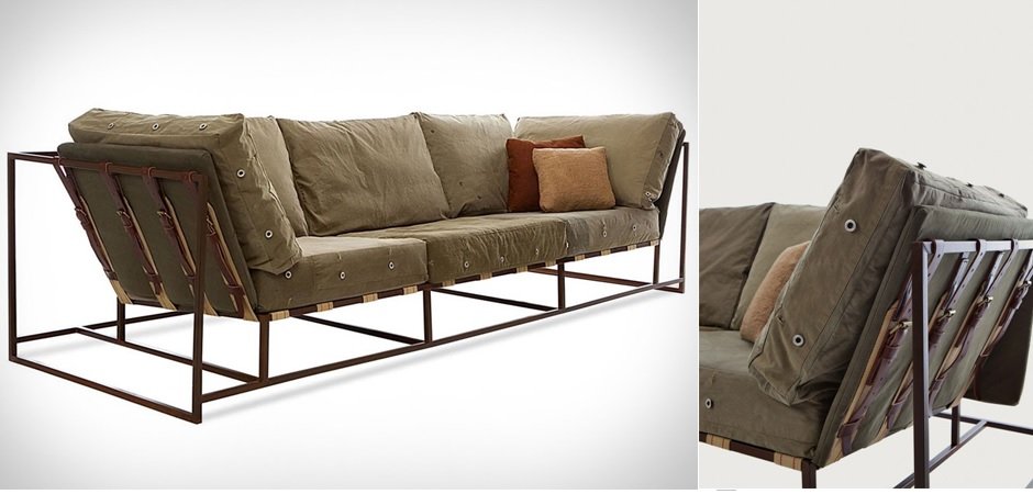 Диван Inheritance Sofa Olive Military Fabric Диван Inheritance Sofa Olive Military Fabric - Loft-Concept в Омске