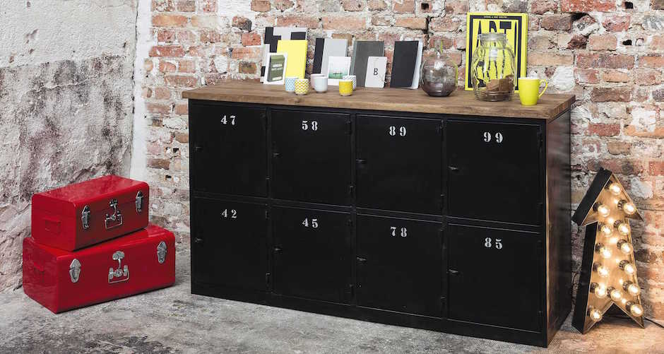 Комод в стиле Лофт с 8-ю дверцами Industrial Rust Eight Chest Комод в стиле Лофт с 8-ю дверцами Industrial Rust Eight Chest - Loft-Concept в Омске