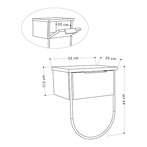 Прикроватная тумба бежево-серого цвета с откидной дверцей NORFOLK NIGHTSTAND LIGHT MOCHA в Омске