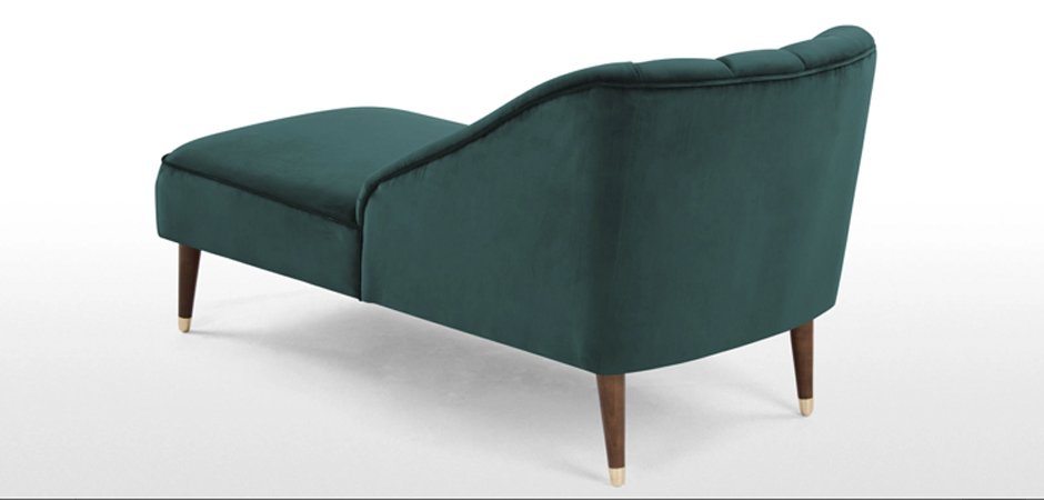 Кушетка Chaise Longue, Peacock Blue Velvet Кушетка Chaise Longue, Peacock Blue Velvet - Loft-Concept в Омске