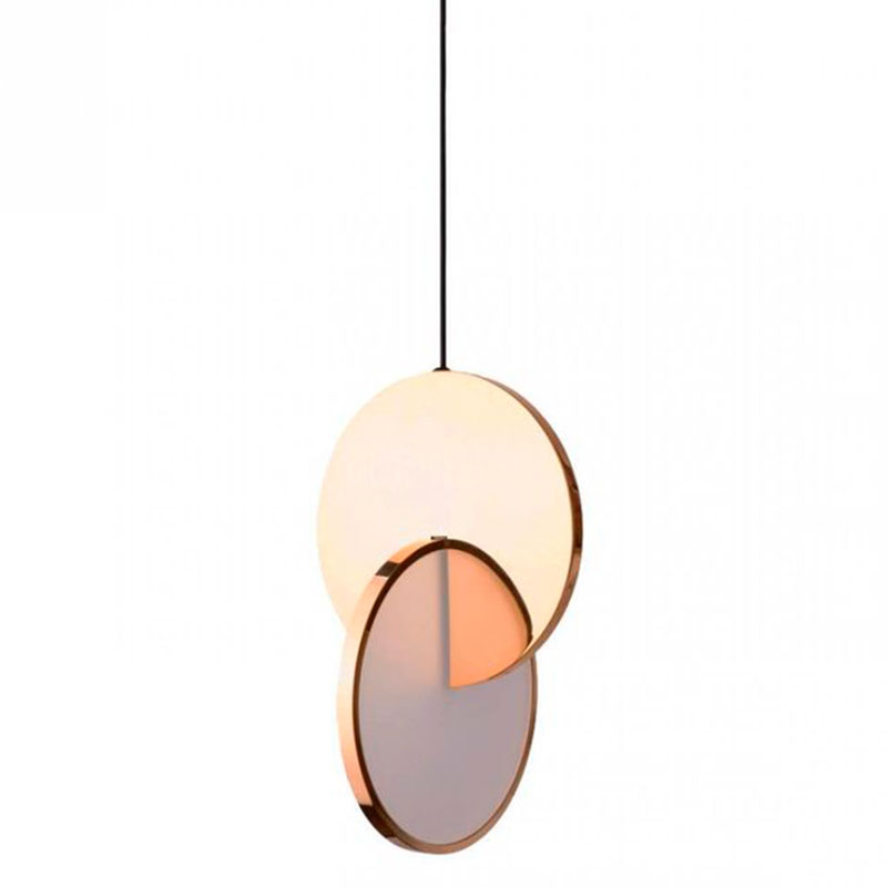 Подвесной светильник Eclipse Pendant Light Gold Золотой Белый в Омске | Loft Concept 