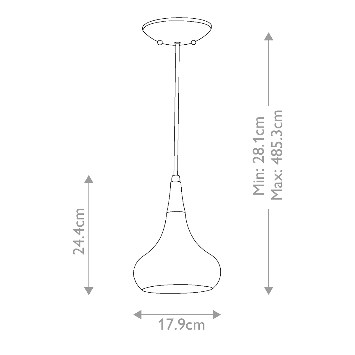  Подвесной светильник с каплевидным плафоном темного цвета Feiss в Омске