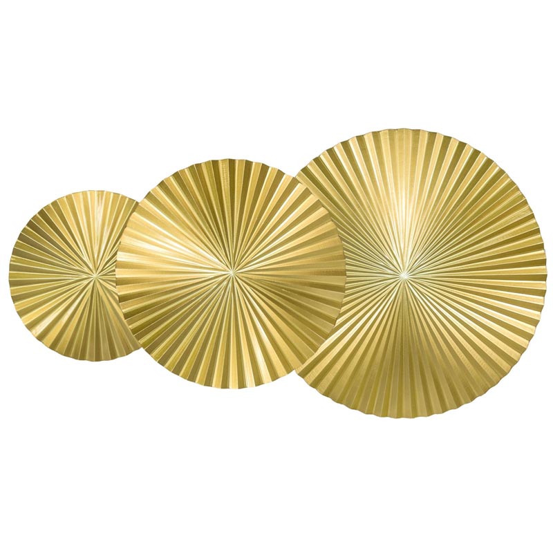 Арт-объект Apollo Gold Wall Plaque Disc 3 Золотой в Омске | Loft Concept 