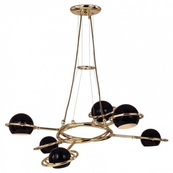 Люстра Delightfull Cosmo Suspention Light Black 6 Черный в Омске | Loft Concept 