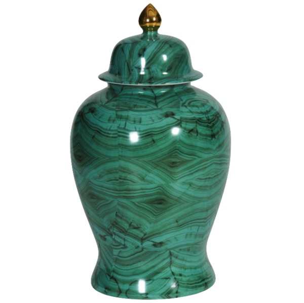 Ваза с крышкой Malachite Vase Малахит в Омске | Loft Concept 