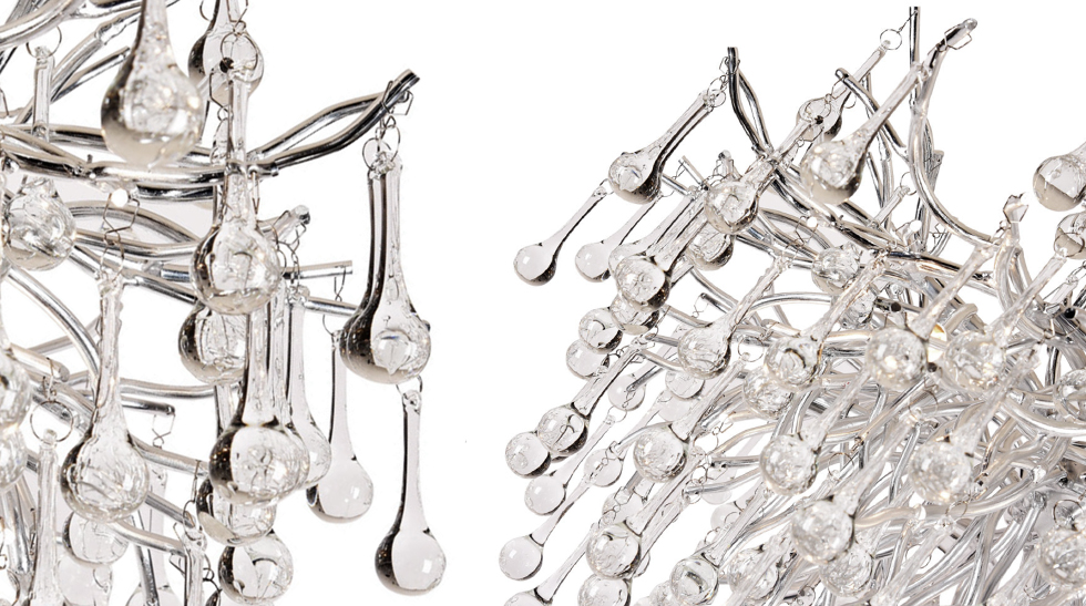 Люстра Droplet Chandelier Silver 80 Люстра Droplet Chandelier Silver 80 - Loft-Concept в Омске