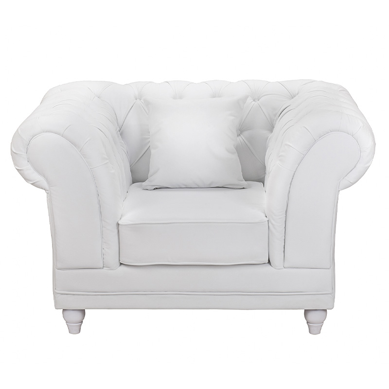 Кресло низкое с мягкой обивкой из велюра на 4-х ножках из массива березы Sophie Armchair white Белый в Омске | Loft Concept 