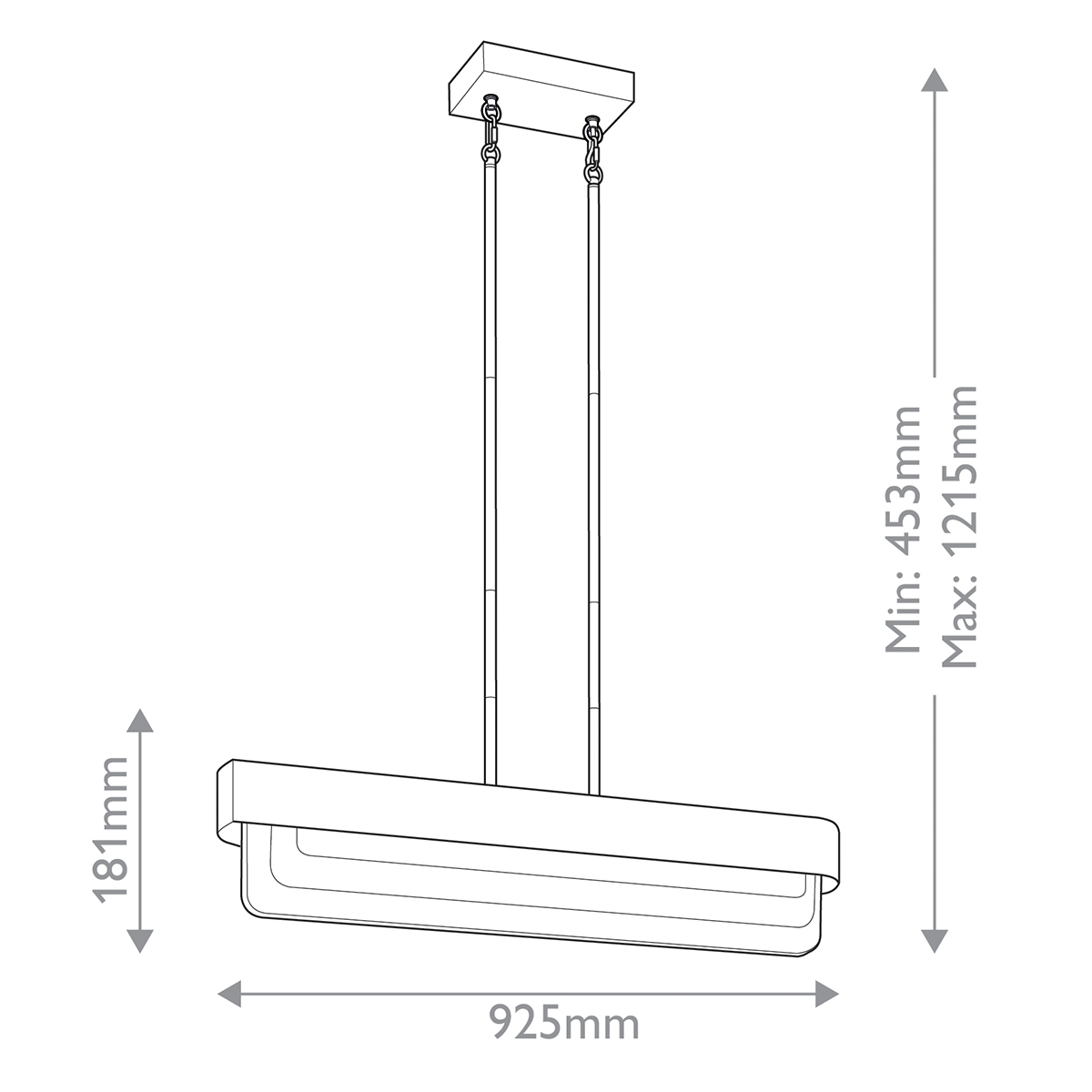 Люстра подвесная прямоугольная цвета латунь Kichler в Омске