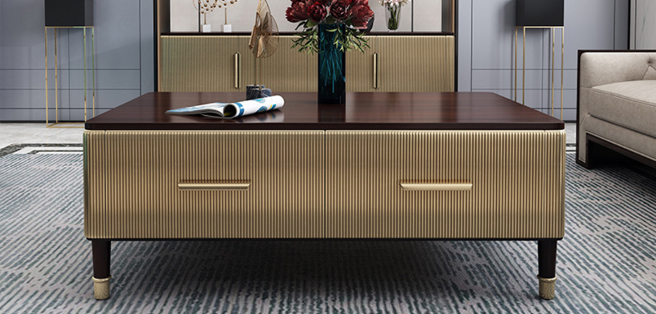 Birmingham Textured Coffee Table Gold Birmingham Textured Coffee Table Gold - Loft-Concept в Омске