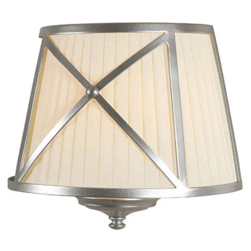 Бра Provence Lampshade Light Silver Wall Lamp Бежевый Серебряный в Омске | Loft Concept 