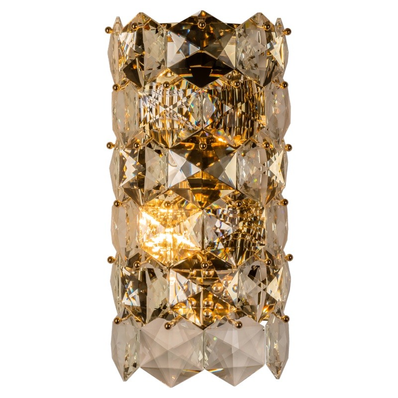 Бра Tiers Crystal Light Ermitage Wall Lamp Прозрачное Стекло Золотой в Омске | Loft Concept 