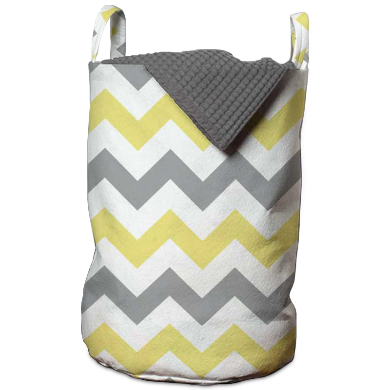 Корзина Mustard and Gray Chevron II Basket Мульти в Омске | Loft Concept 