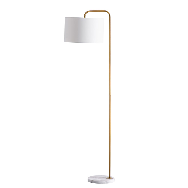 Торшер Randers Floor Lamp Белый Золотой в Омске | Loft Concept 