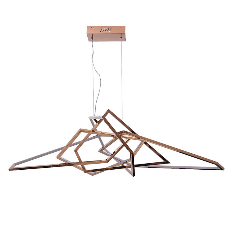 Люстра Geometric Plexus Gold Chandelier Золотой в Омске | Loft Concept 