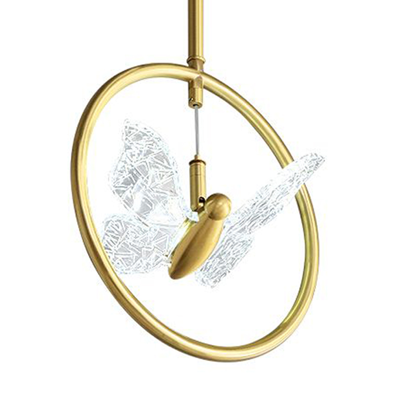 Светильник Butterfly Disk Pendant Lamp H Прозрачный Латунь в Омске | Loft Concept 