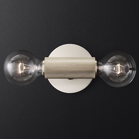 Бра RH Utilitaire Inline Sconce Silver Никель в Омске | Loft Concept 