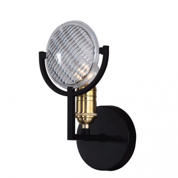 Бра RH Gaslight Lens Sconce 1 Черный в Омске | Loft Concept 